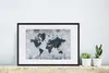MuchoWow® MuchoWow® Gerahmtes Poster Weltkarte - Blumen - Produktbild-Vorschau 4