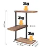 FATIVO Étagère murale Étagère d'angle 3 niveaux en bois Voir les images du produit 4