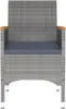 vidaXL 3dílný zahradní jídelní set Poly Rattan Grey Náhled obrázku produktu 6