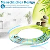 A toilet seat with a bamboo and stone design, shown in a bathroom setting with plants and a toilet in the background. Produktbild-Vorschau
