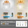Goldene Edelstahl Kristall Kronleuchter Deckenlampe, E14 Produktbild-Vorschau 7