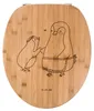 Mr. & Mrs. Panda WC Brille Pinguin mit Kind - Transparent - Produktbild-Vorschau 1