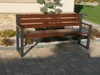Gartenbank Holz Metall 182 cm - Moderne Outdoor Bank - Produktbild-Vorschau 8