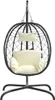 vidaXL Hängesessel mit Kissen Cremeweiß Poly Rattan & Stahl Produktbild-Vorschau 3