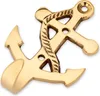 Maritim Haken Anker 4x7cm aus Messing gold Wandhaken Produktbild-Vorschau 1