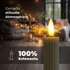 Stabkerzen LED mit Timer TAUPE GRAU 2er indoor mit Timer Produktbild-Vorschau 4