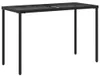 vidaXL Gartentisch mit Glasplatte Schwarz 115x54x74 cm Poly Produktbild-Vorschau 1