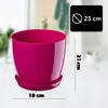 KADAX Pot de fleurs en plastique "Agen", pot avec soucoupe. Voir les images du produit 2