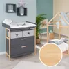 A nursery room with a changing table and a bed. Produktbild-Vorschau