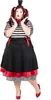 Süsse Pantomime Damenkostüm Clownfrau schwarz-weiss - XXL Produktbild-Vorschau 4
