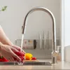 Küchenarmatur mit 2 Strahlen Wasserhahn Küche ausziehbar Produktbild-Vorschau 1