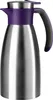 A product shot of a stainless steel thermos with a purple accent. Produktbild-Vorschau