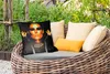 MuchoWow® Outdoor Kissen - Frau - Porträt - Gold - Luxus - Produktbild-Vorschau 3