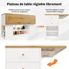 OKWISH Îlot de Cuisine - Tiroirs, Étagères et Plateau Voir les images du produit 6