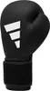 A black Adidas boxing glove with white stripes. Voir les images du produit
