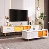 okwish TV-Schrank Fernsehschrank mit goldenen Griffen, Produktbild-Vorschau 3