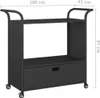 Carrello da bar con cassetto VidaXL, nero, 100x45x97 cm, in Anteprima dell’immagine prodotto 7