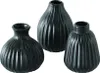 Vaso Esko in porcellana nero opaco H 12 cm Set di 3 Anteprima dell’immagine prodotto 9