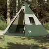 vidaXL Tipi-Campingzelt 7 Personen Grün Wasserdicht Produktbild-Vorschau 6