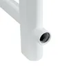 A close-up view of a white metal pipe with threaded connection. Produktbild-Vorschau