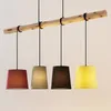 Lindby Hängeleuchte Moskau , bunt, Textil, Holz, E27, 116 Produktbild-Vorschau 3