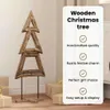 vidaXL Albero di Natale con supporto marrone 90 cm in legno Anteprima dell’immagine prodotto 6