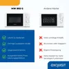 Comparison of two microwaves, highlighting the features of the Exquisit MW 802 G against 'Other Brands'. Produktbild-Vorschau