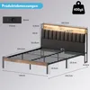 DEWINNER Bettrahmen 140 x 200, mit Metallgestell, Produktbild-Vorschau 2