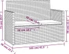 4-tlg. Garten-Lounge-Set mit Kissen Poly Rattan Grau Produktbild-Vorschau 7