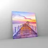 Bilder auf glas - Sonnenuntergang Wasser Brücke Horizont - Produktbild-Vorschau 4