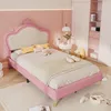 Elegantes Kinderbett mit weichen Kanten, Metallfüßen und Produktbild-Vorschau 1