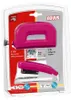 Novus Twinset Heftgerät E15/ Locher E 210 fresh pink/grau, Produktbild-Vorschau 1