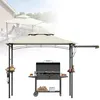 LZQ Grillpavillon mit Seitenmarkise, Doppeldach, Produktbild-Vorschau 1