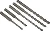 A set of five drill bits for concrete, hammer drilling, and stone. Produktbild-Vorschau