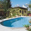 Stahlwandpool oval 490x300x120 cm, Stahl 0,4 mm weiß, Folie Produktbild-Vorschau 3