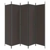 A brown, six-panel room divider or screen. Náhled obrázku produktu