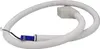 A white corrugated hose with a gray connector and a blue fitting. Produktbild-Vorschau