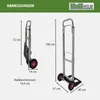 Aluminium Sackkarre klappbar 90kg Traglast Transportkarre Produktbild-Vorschau 3