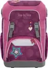 A purple and pink backpack with polka dot patterns and star and heart embellishments. Produktbild-Vorschau