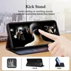 A smartphone case with a kickstand feature, showing a person using it to watch a movie. Produktbild-Vorschau