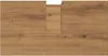 A close-up view of a wooden surface, likely flooring or furniture, with a distinct grain pattern and knot details. The surface is divided into three sections, suggesting a modular design or a close-up of a specific product feature. Podgląd zdjęcia produktu