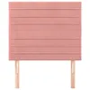 The Living Store Kopfteile 2 Stk. Rosa 100x5x78/88 cm Samt Produktbild-Vorschau 3