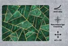 MuchoWow® Mauspad Mousepad Smaragd - Gold - Abstrakt - Produktbild-Vorschau 2