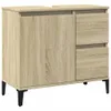 Badschrank Sonoma-Eiche 65x33x60 cm Holzwerkstoff Produktbild-Vorschau 1