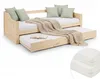 Holzbett 90x200 cm mit 2 Matratzen Tagesbett Ausziehbett Náhled obrázku produktu 1