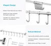 Intirilife Edelstahl Küche Hängeleiste mit 8 Haken - Küchen Produktbild-Vorschau 3