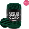 Kokonki Premium Baumwollkordel 3 mm 100 m Flaschengrün Produktbild-Vorschau 1
