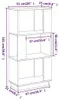 vidaXL Regál na knihy / Room Divider Grey 51x25x101 cm Náhľad obrázku produktu 8