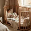 Wachsendes Kinderbett 3in1 oval + Matratze New Baby weiß Produktbild-Vorschau 6