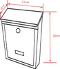 Briefkasten Amin Weiß, 30 cm breit, 21 cm hoch, 7 cm tief, Produktbild-Vorschau 5